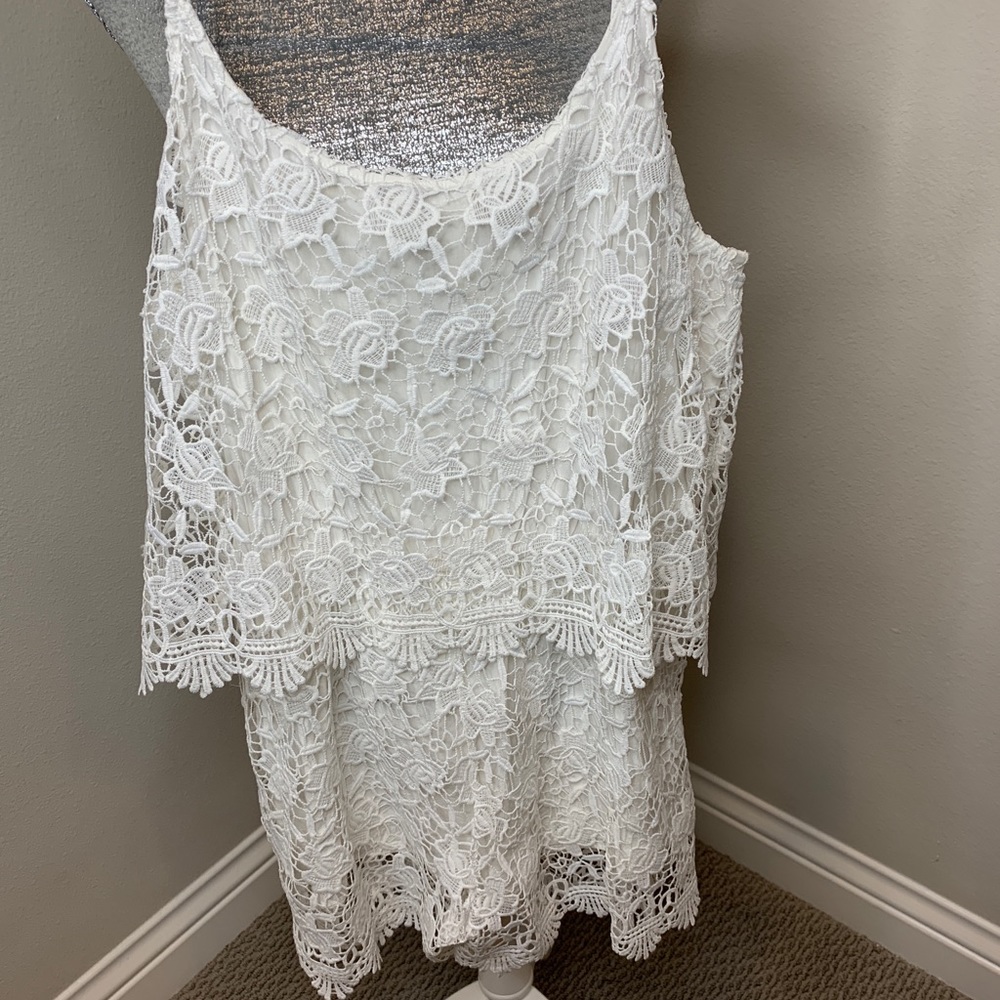White Lace Romper